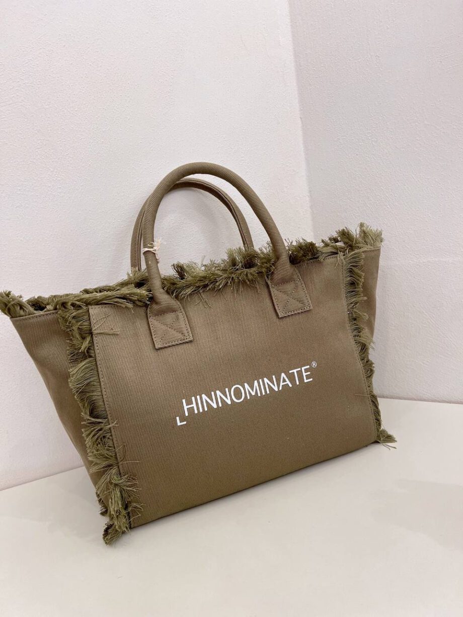 Shop Online Borsa grande shopper verde militare Hinnominate