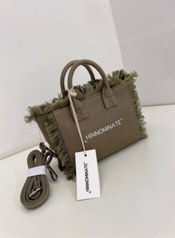 Shop Online Borsa mini shopper verde militare Hinnominate