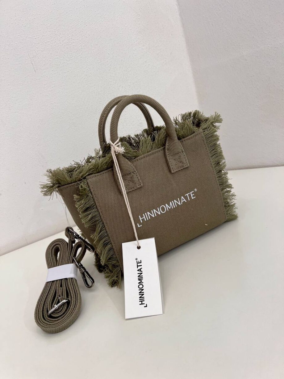 Shop Online Borsa mini shopper verde militare Hinnominate