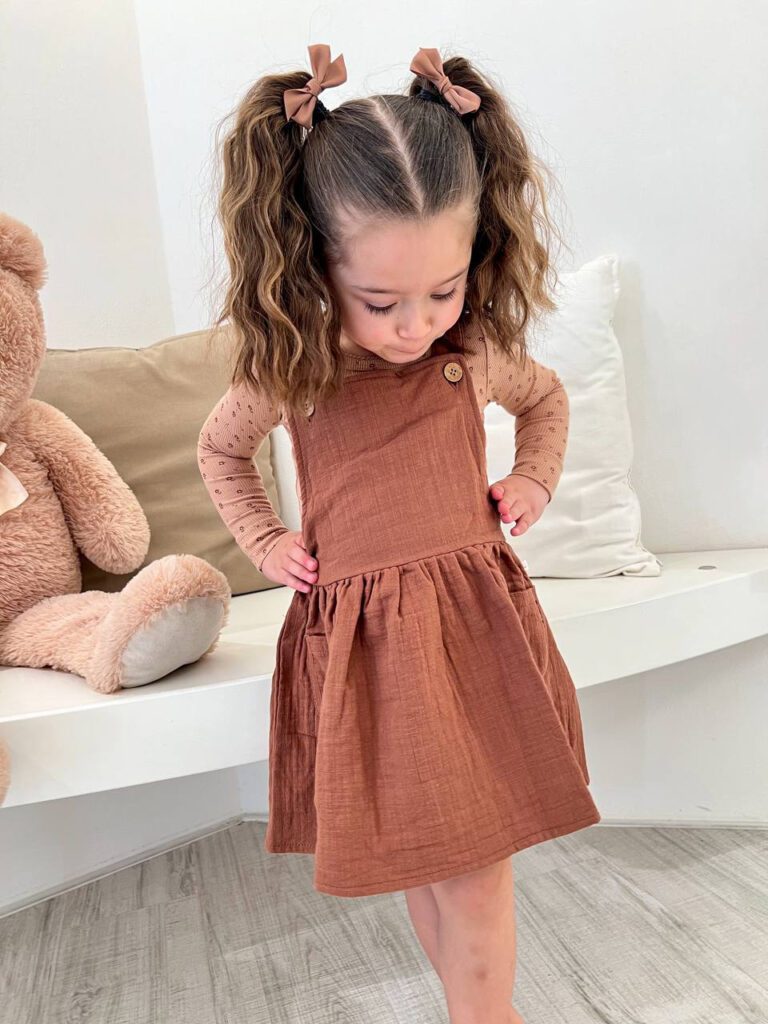Abito salopette biscotto Lil' Atelier Shop Online Abito salopette biscotto Lil' Atelier