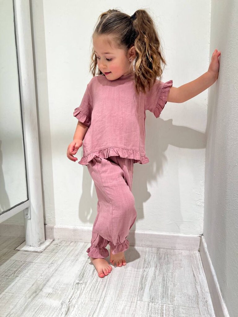 Pantalone morbido rosa antico Lil' Atelier Shop Online Pantalone morbido rosa antico Lil' Atelier