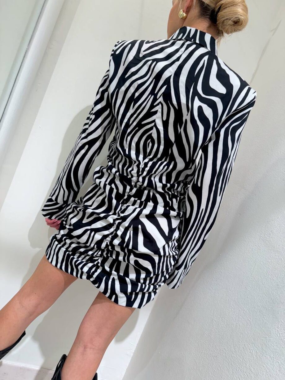 Shop Online Vestito corto zebrato con drappeggio HaveOne