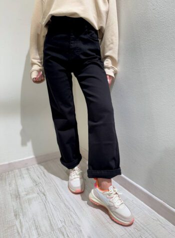Shop Online Jeans Kate nero con rovescia Vicolo