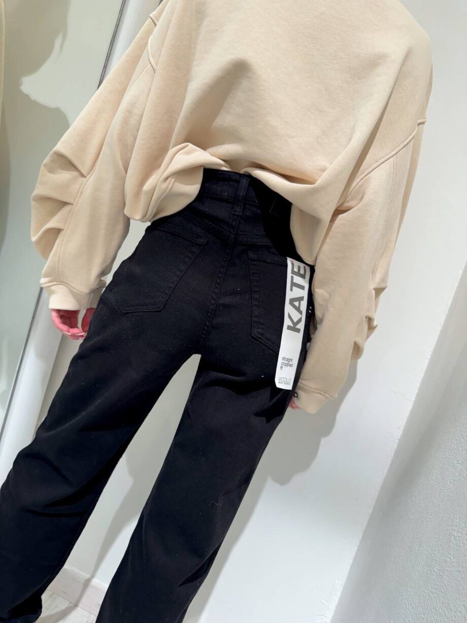 Shop Online Jeans Kate nero con rovescia Vicolo