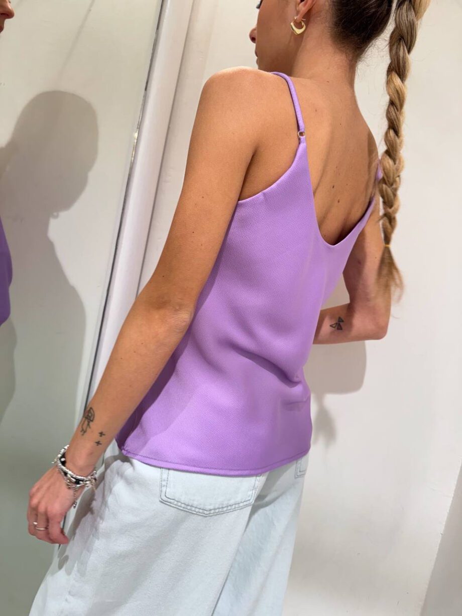 Shop Online Top satin basic lilla Vicolo