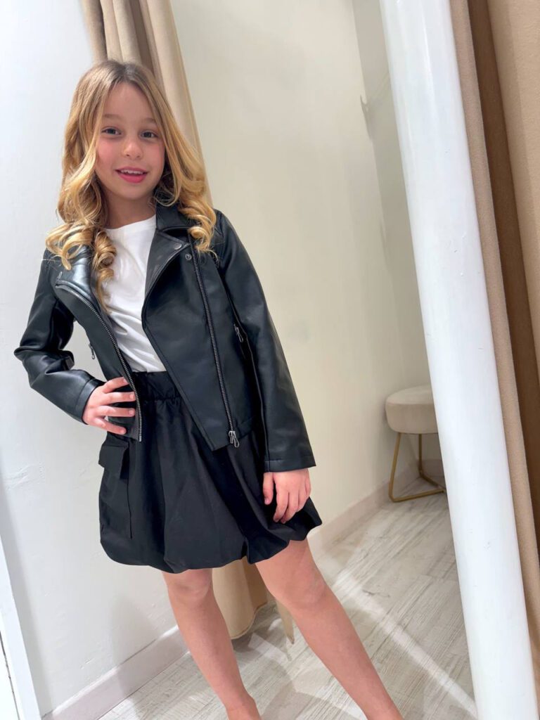 Chiodo nero in ecopelle Name It Shop Online Chiodo nero in ecopelle Name It