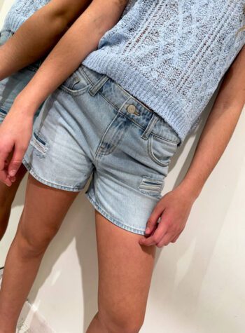 Shop Online Short in denim con rotture Name It