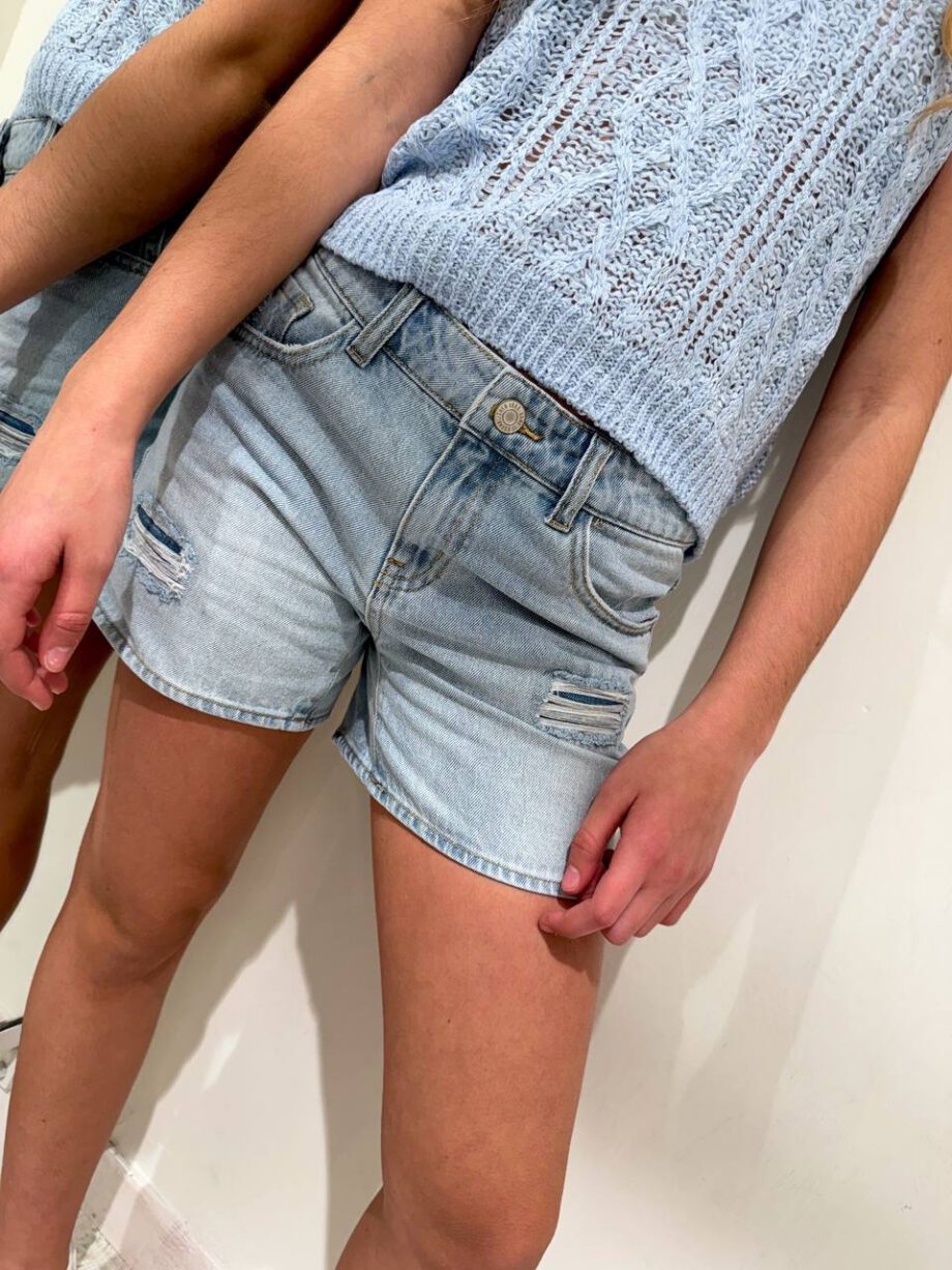 Shop Online Short in denim con rotture Name It