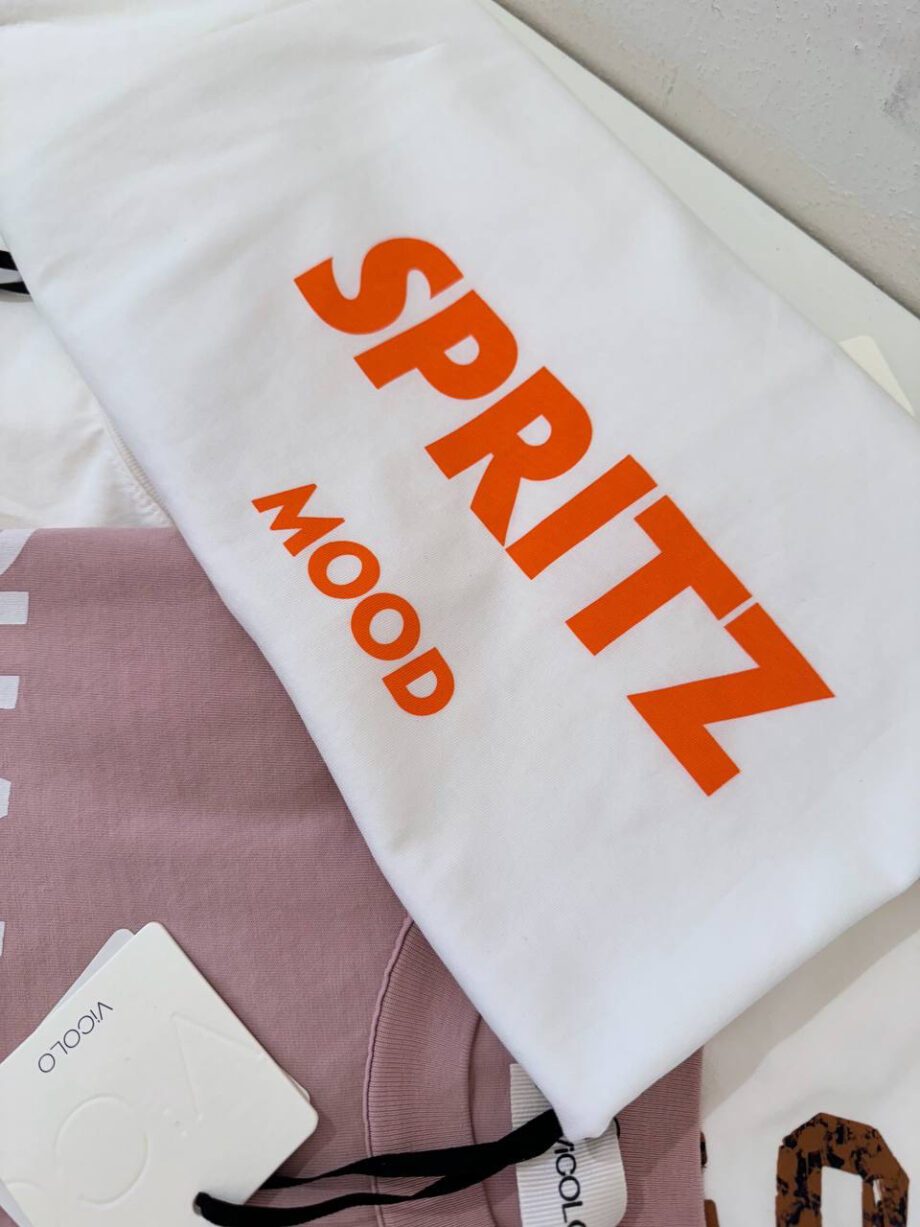 Shop Online T-shirt ampia bianca con stampa "spritz mood" Vicolo