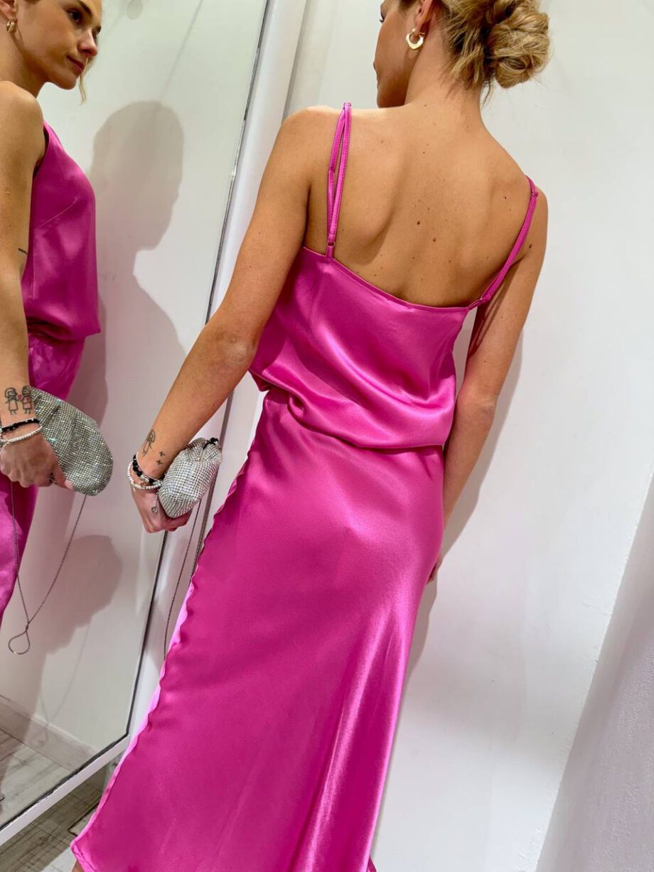 Shop Online Longuette satin fucsia in viscosa Kontatto