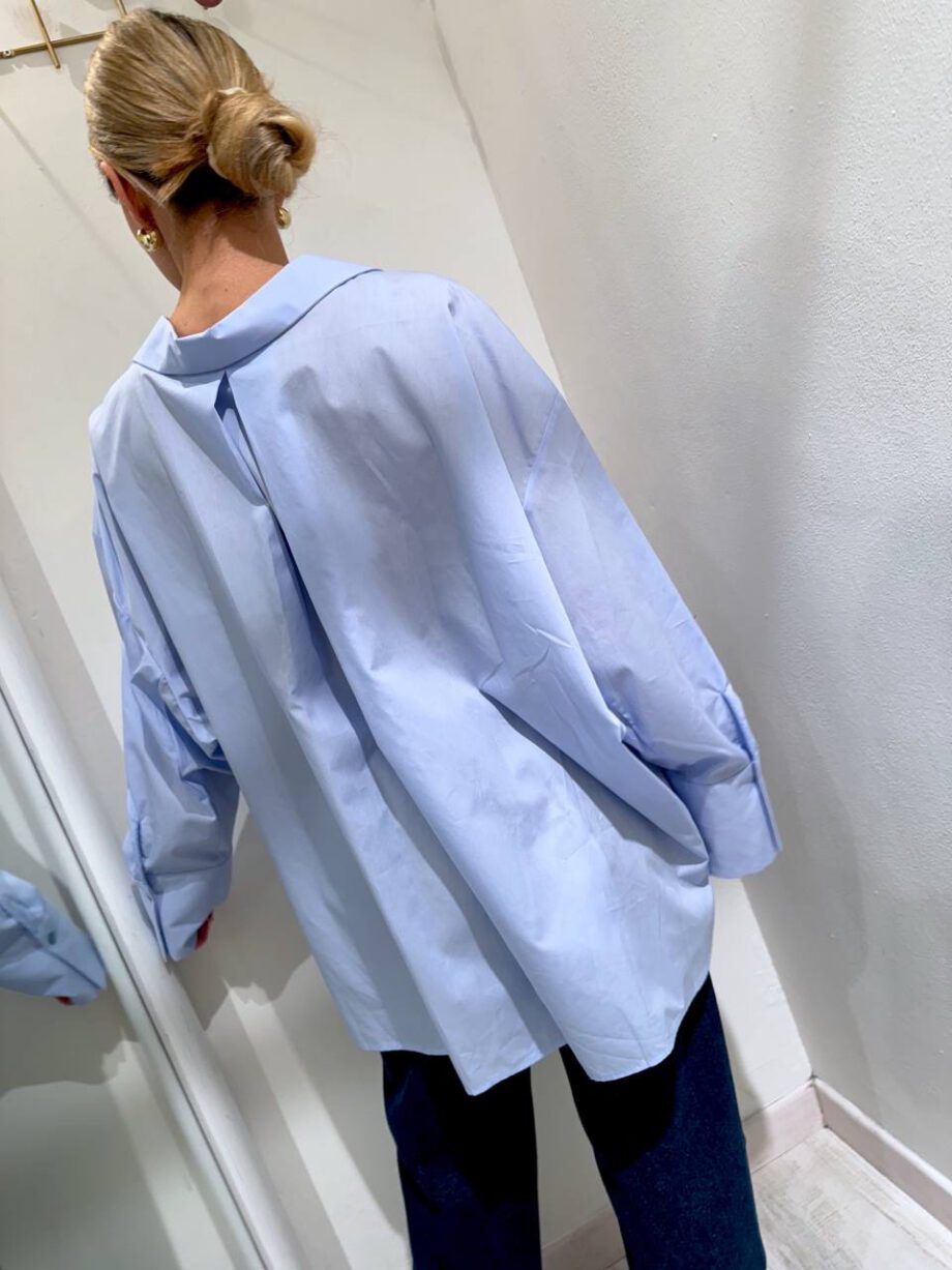 Shop Online Camicia oversize azzurra Vicolo