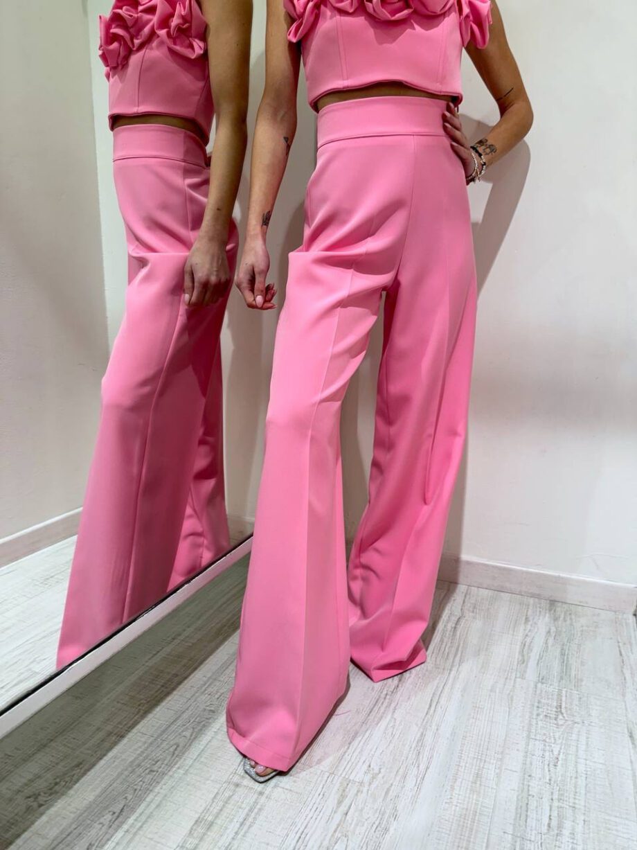 Shop Online Pantalone palazzo rosa bubble HaveOne