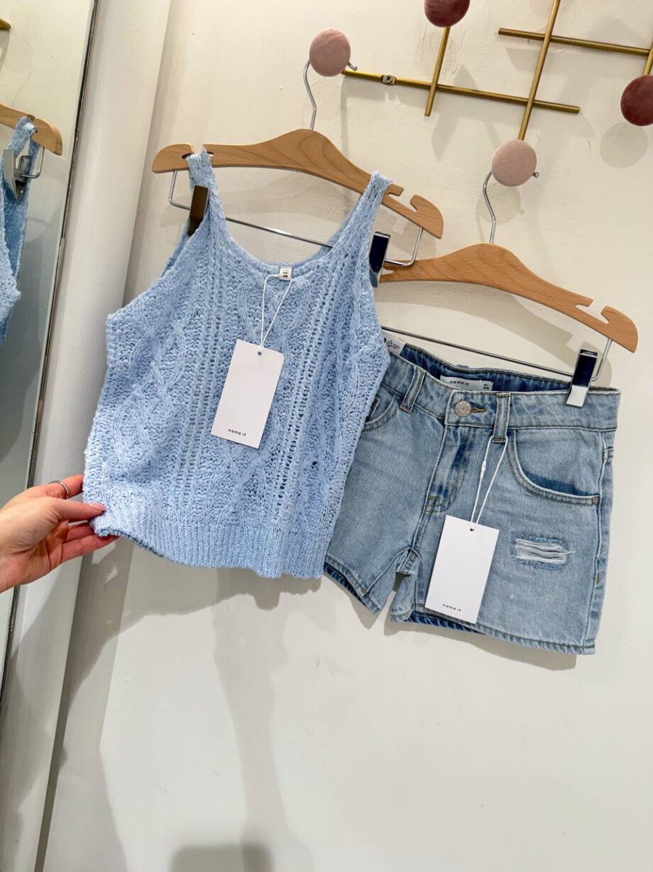 Shop Online Short in denim con rotture Name It