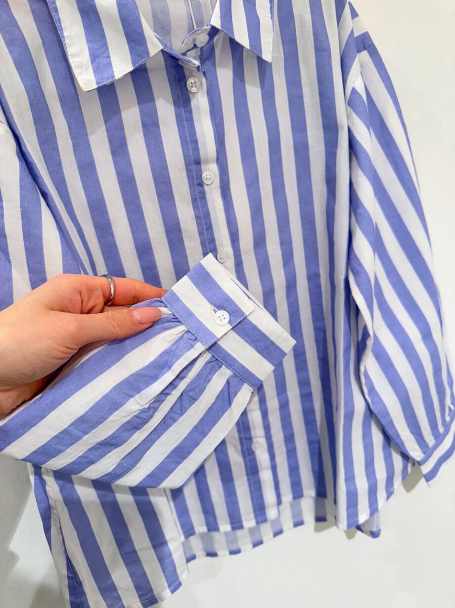 Shop Online Camicia a righe bianca e azzurra Name It