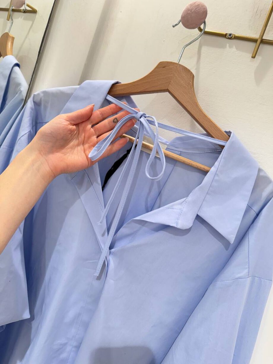 Shop Online Camicia oversize azzurra Vicolo