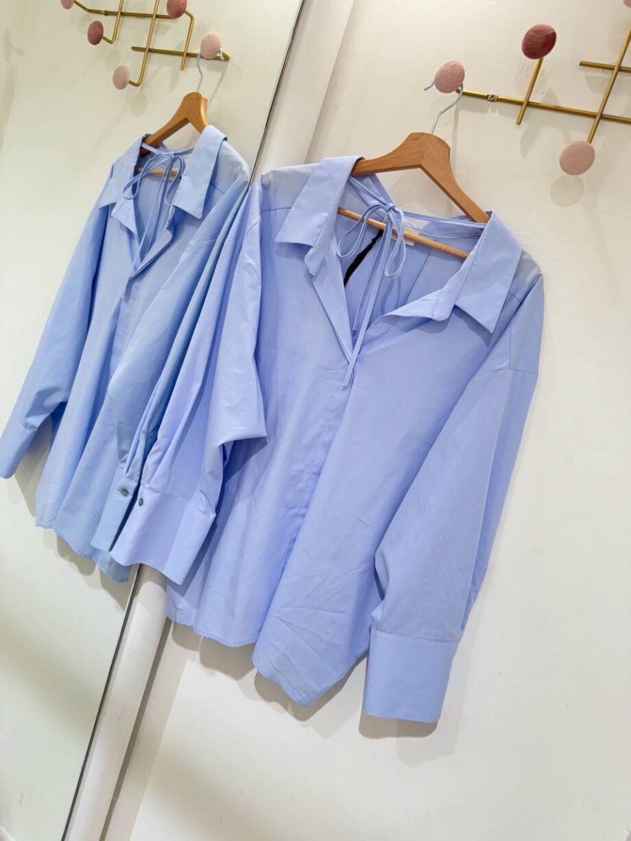 Shop Online Camicia oversize azzurra Vicolo