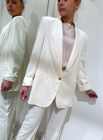 Shop Online Blazer burro un bottone in lino Vicolo