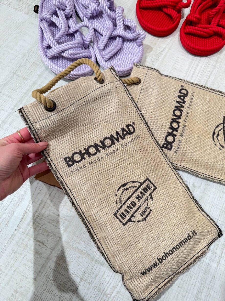 Shop Online Sandalo Bodrum in corda lilla Bohonomad