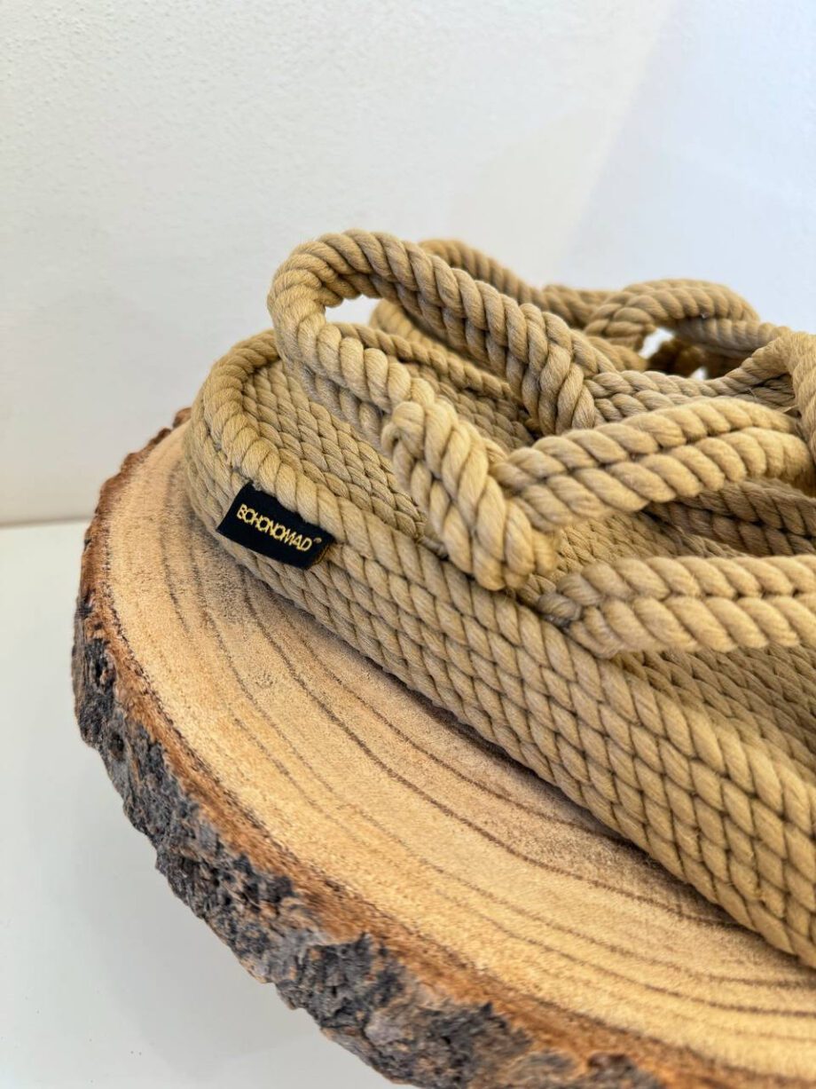 Shop Online Sandalo platform Bodrum in corda beige Bohonomad