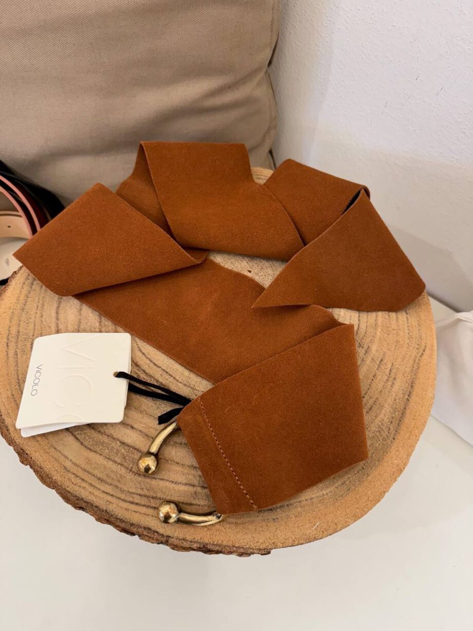 Shop Online Cintura alta morbida cuoio Vicolo