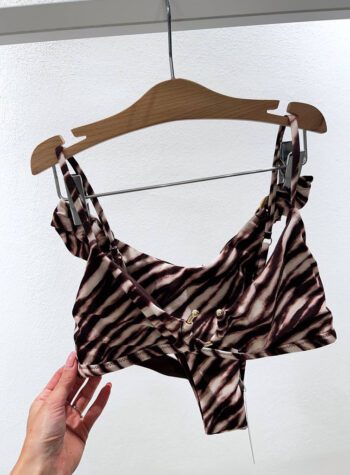 Shop Online Top Federica zebrato marrone