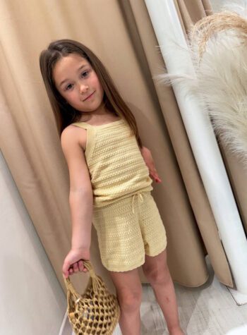 Shop Online Short in maglia giallo Lil' Atelier