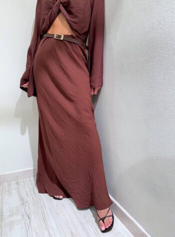 Shop Online Gonna lunga moro con cintura HaveOne