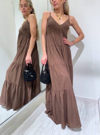 Shop Online Vestito moro in mussola a balze Susy Mix