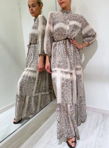 Shop Online Vestito chemisier stampa cachemire con cintura Susy Mix