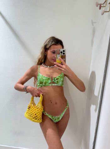 Shop Online Top Federica tie dye verde