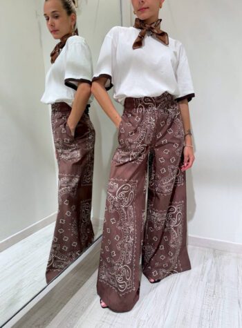 Shop Online Pantalone palazzo moro fantasia cachemire Souvenir