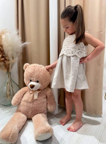 Shop Online Vestito beige pizzo macramè Lil' Atelier