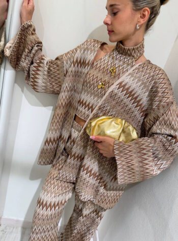 Shop Online Kimono fantasia zig zag beige HaveOne