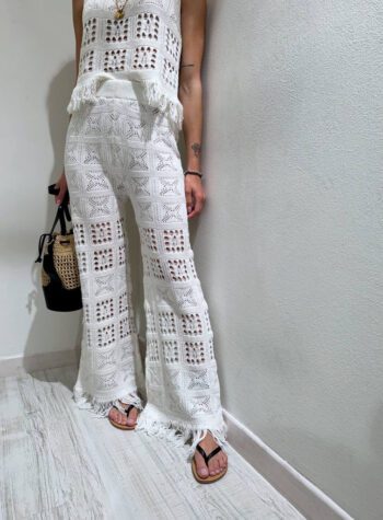 Shop Online Pantalone crochet burro punzonato HaveOne