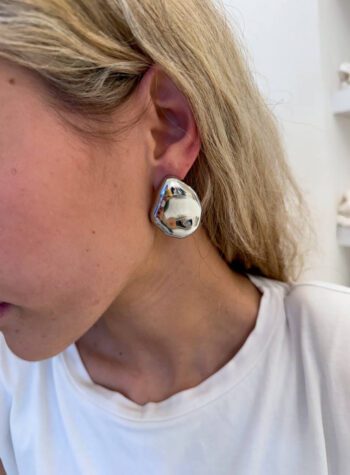 Shop Online Orecchini irregolare martellato argento