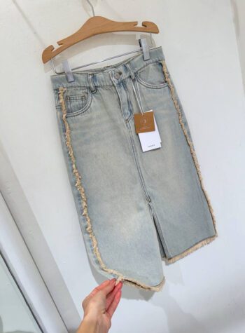 Shop Online Longuette in denim con sfrangiature Name It