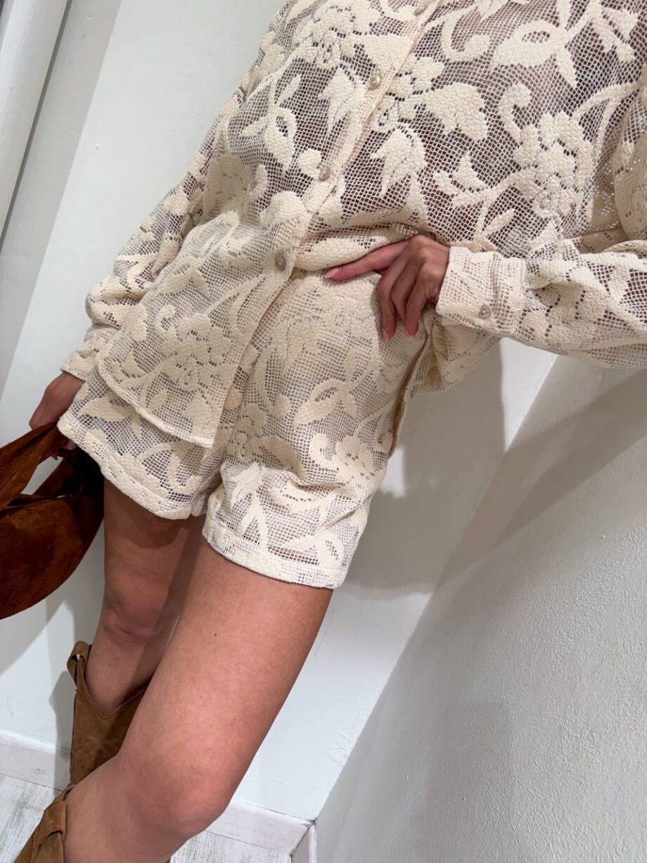 Shop Online Camicia burro con ricami HaveOne