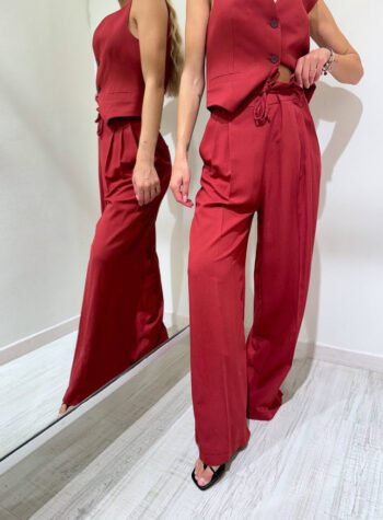 Shop Online Pantalone palazzo india con laccio in vita Vicolo