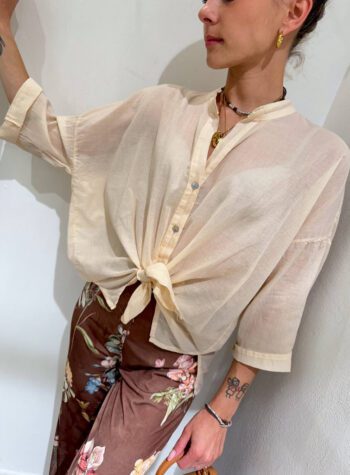 Shop Online Camicia semitrasparente pesca con nodo HaveOne