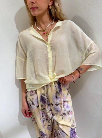 Shop Online Camicia semitrasparente pulcino con nodo Vicolo