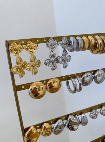 Shop Online Orecchini pendenti fiore argento