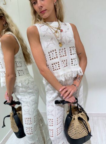 Shop Online Pantalone crochet burro punzonato HaveOne