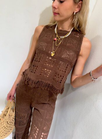 Shop Online Pantalone crochet moro punzonato HaveOne