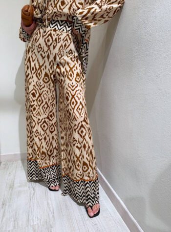 Shop Online Pantalone palazzo fluido fantasia etinica HaveOne