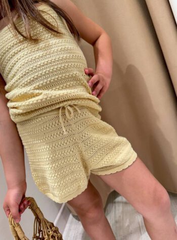 Shop Online Short in maglia giallo Lil' Atelier