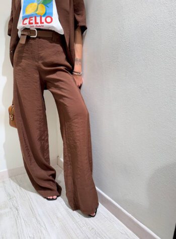 Shop Online Pantalone dritto moro con cintura HaveOne