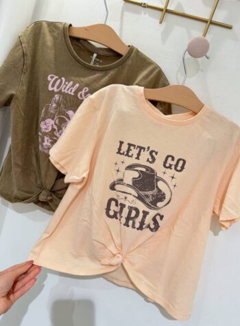 Shop Online T-shirt olio stampa con nodo Name It