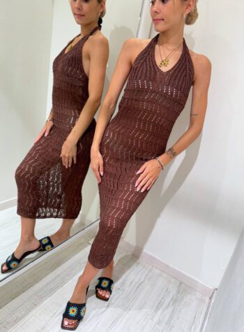 Shop Online Vestito midi in maglia moro lurex Vicolo