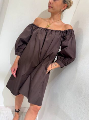 Shop Online Vestito corto shiffer cioccolato Souvenir