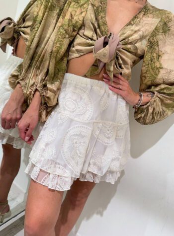 Shop Online Gonna corta burro in tulle con ricami HaveOne